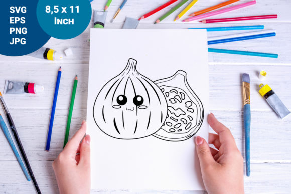 A Cheerful Cartoon Fig Illustration for Creative Design Projects