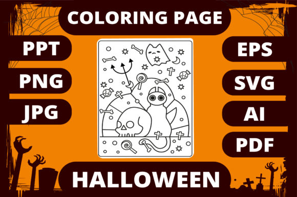 A Cute Halloween Graphic for Coloring Pages & Printable Projects