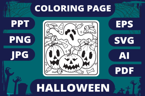 A Halloween Coloring Page Asset for Content Creators