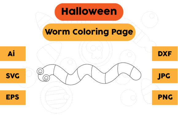 A Halloween Worm Design for Cricut & Printables