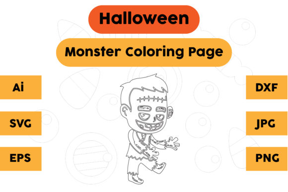 A Monster for Halloween: Assessing a Coloring Page Graphic Asset