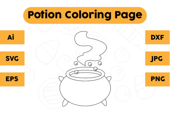 A Potion Coloring Page: A Graphic Asset for Creative Branding