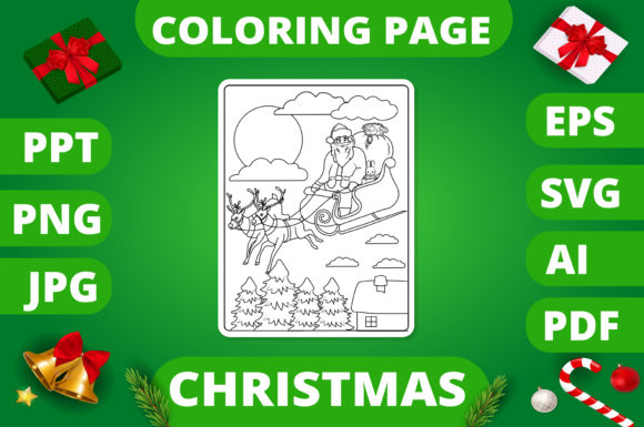 Christmas Coloring Page as a Practical Graphic Design Asset