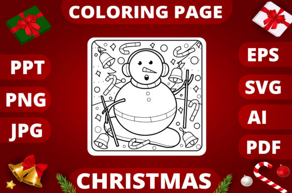 Christmas Coloring Page for Kids 24: A Graphics Asset Review for Designers