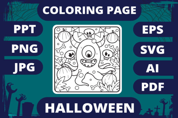 Halloween Coloring Page for Kids: A Graphics Asset Review for Brands