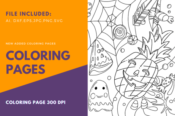Halloween Pumpkin Coloring Design for Embroidered Projects