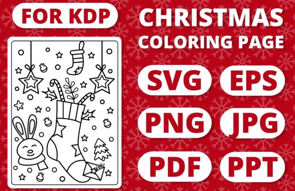 KDP Christmas Coloring Page for Kids 17: A Graphic Design Asset Review