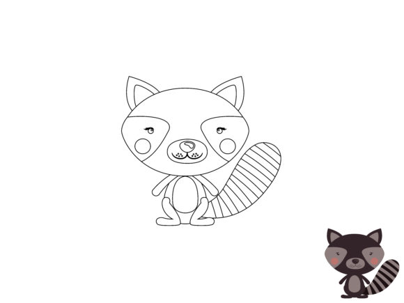 Kids Coloring Animal Weasel Vector for Printable Graphics and Coloring Pages