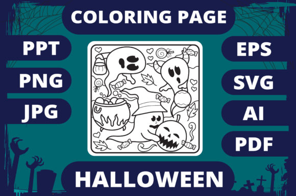 Reviewing the Halloween Coloring Page Kids 10 V2 Graphics Asset